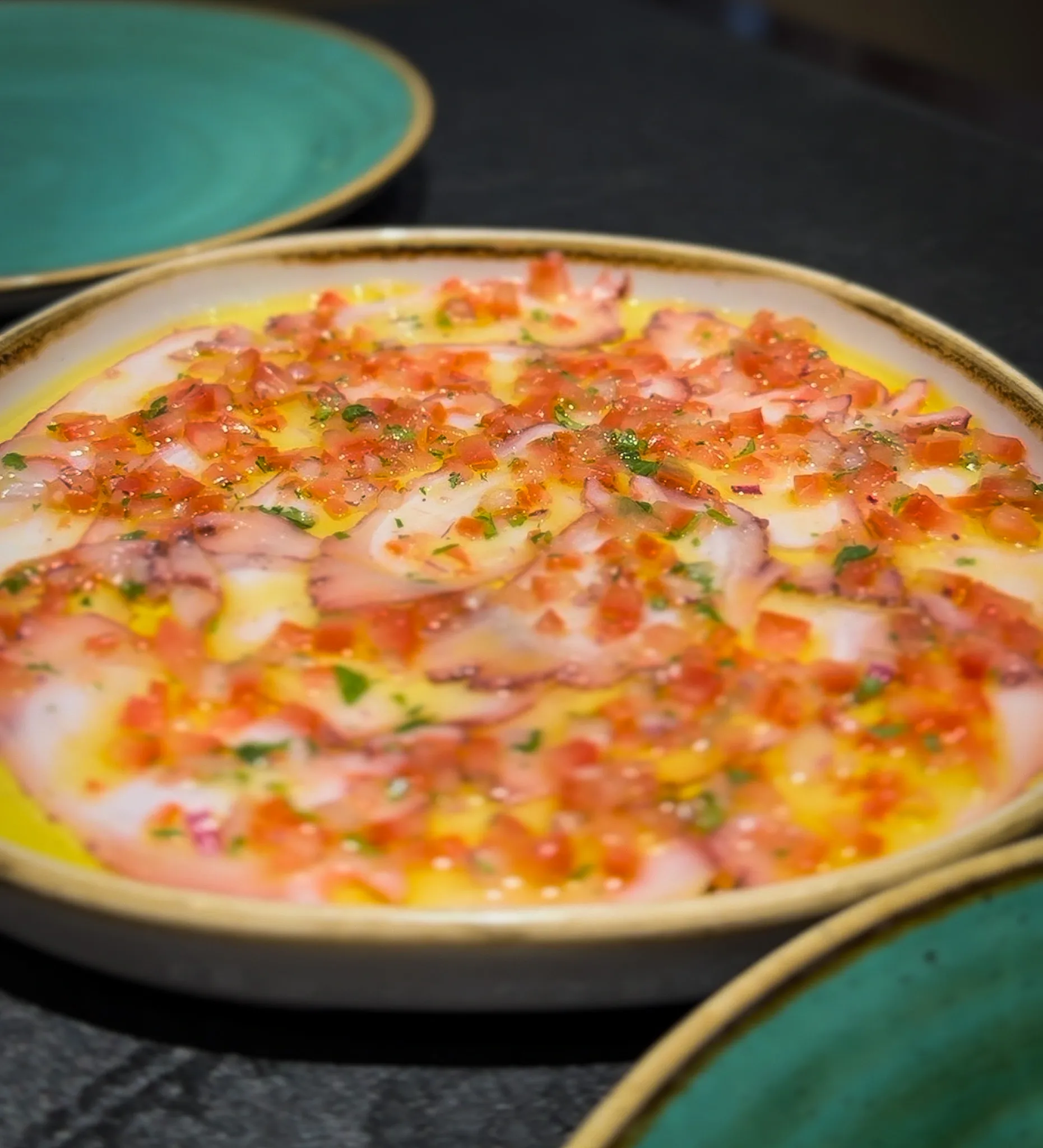 New: Octopus Carpaccio with Pico de Gallo